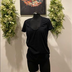 James Perse cotton black tee